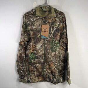 King's Camo XKG Pinnacle Full Zip Jacket, Men's Size L - Brown/Multicolor